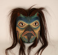 Kwakiutl Carved Gwanis Mask, Grouse Mask 2001 by Simon Dick