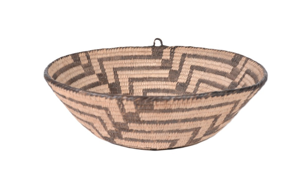 Fine Pima Whirling Motif Basketry Bowl