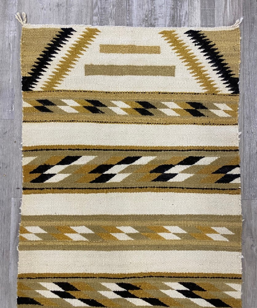 Navajo Rug - Double Saddle Blanket - Damaged near corner