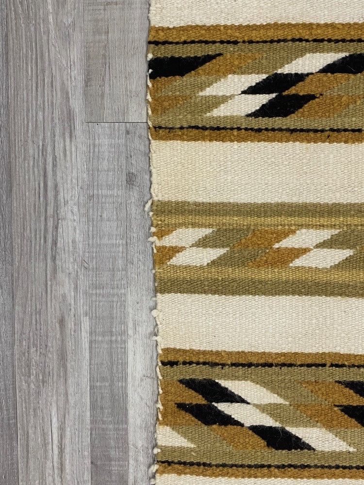 Navajo Rug - Double Saddle Blanket - Damaged near corner