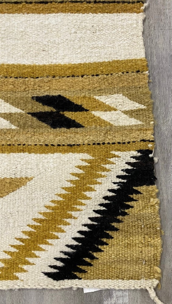 Navajo Rug - Double Saddle Blanket - Damaged near corner