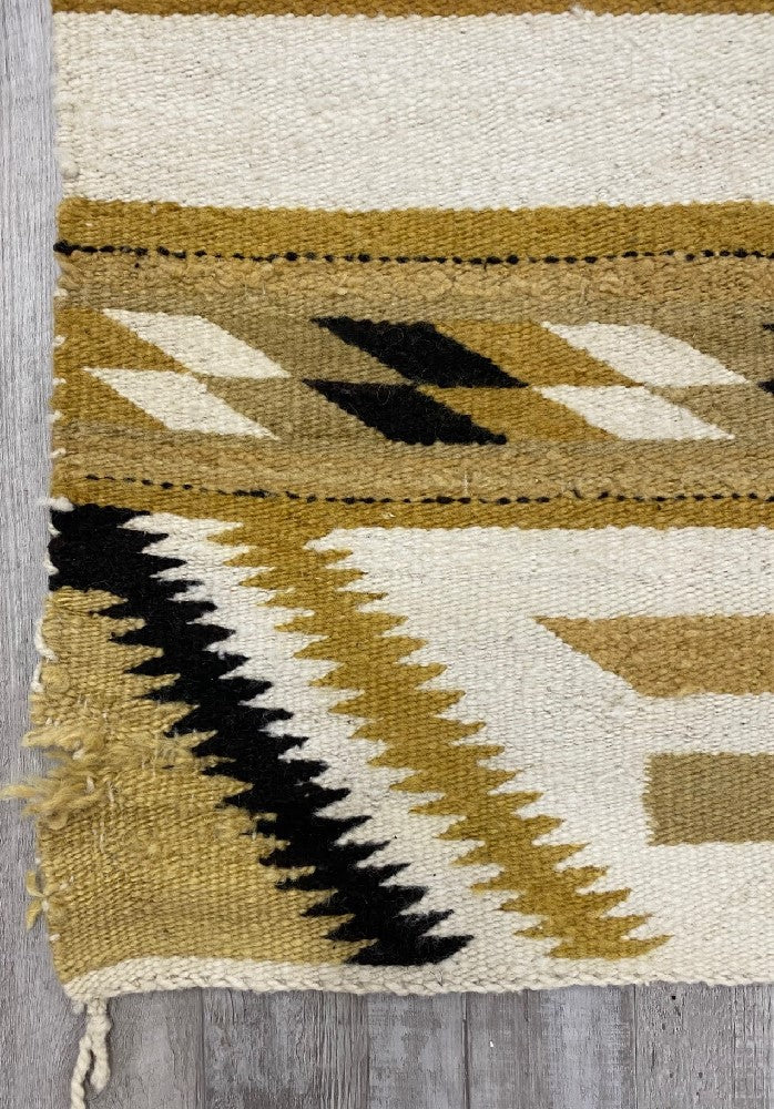 Navajo Rug - Double Saddle Blanket - Damaged near corner