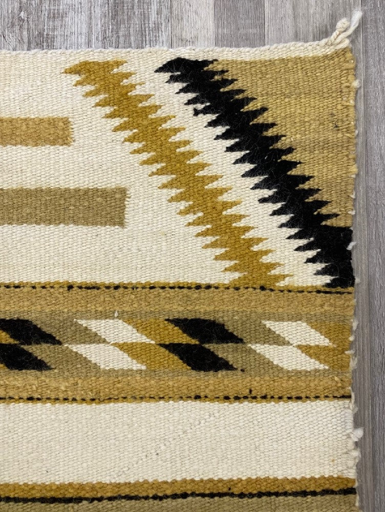 Navajo Rug - Double Saddle Blanket - Damaged near corner