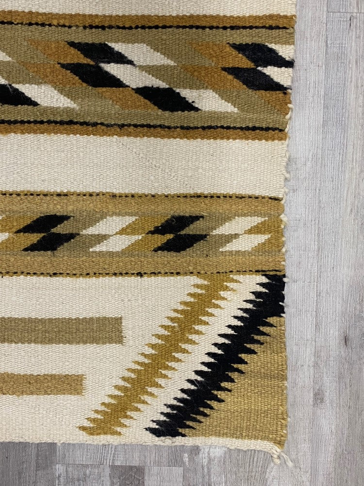 Navajo Rug - Double Saddle Blanket - Damaged near corner