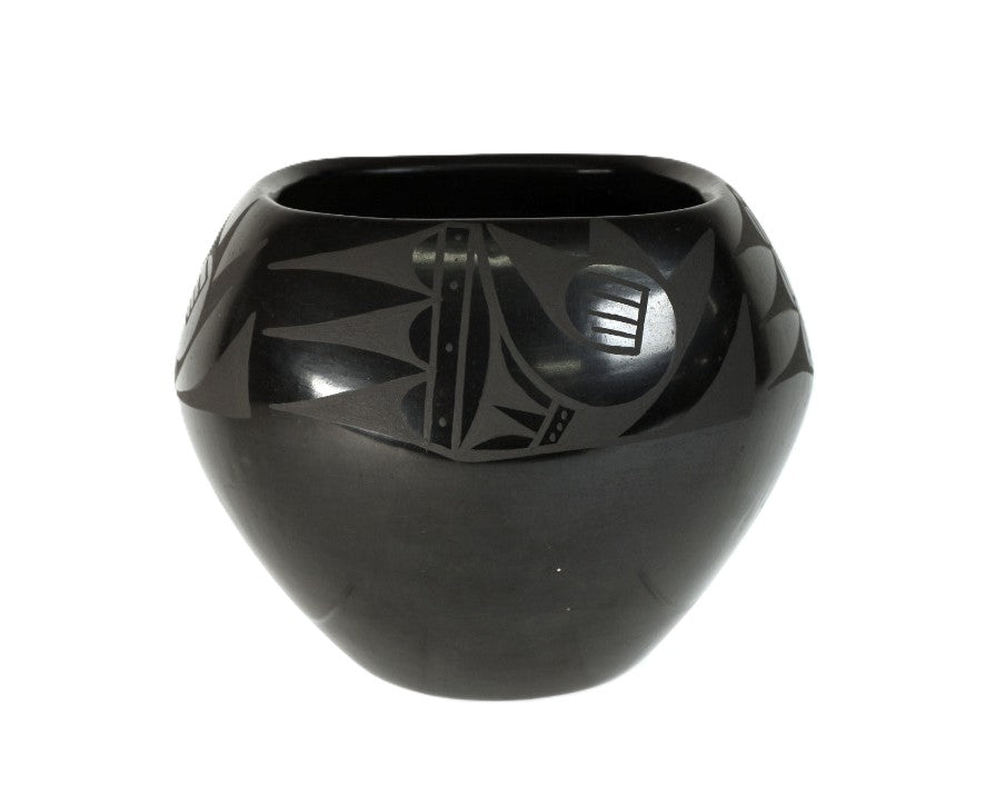 Santa Clara Pueblo Black on Black Pottery By Legoria Tafoya