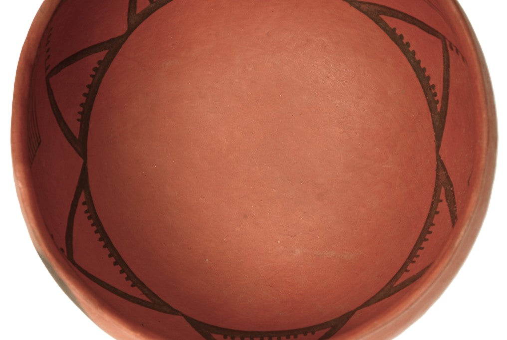 Anasazi Black on Red Pottery Bowl