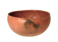 Anasazi Black on Red Pottery Bowl
