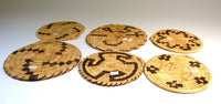 Papago Set of 6 Baskets / Trivits  - one Dated 1954