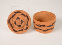 Tlingit Basket: With Rattle Lid + Nob