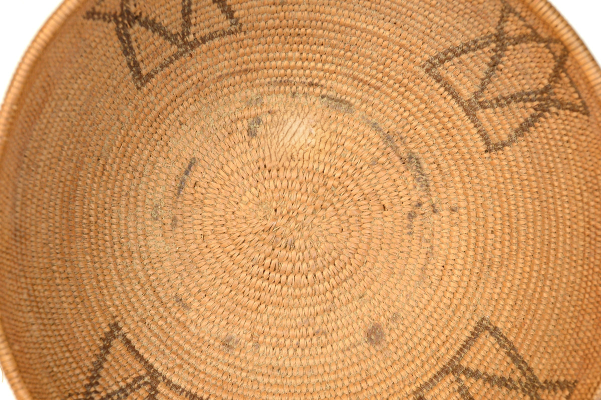 Washoe Indian Basket with four stars