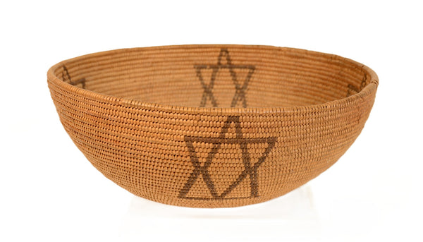 Washoe Indian Basket with four stars