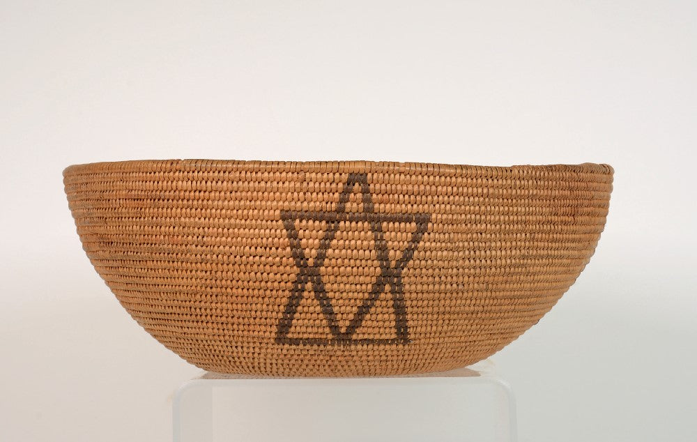 Washoe Indian Basket with four stars