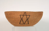 Washoe Indian Basket with four stars