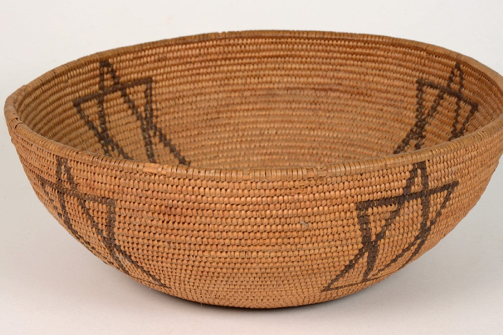 Washoe Indian Basket with four stars