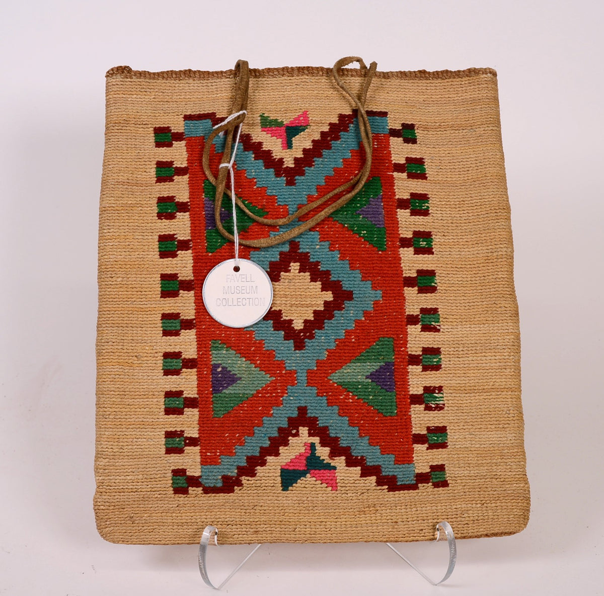 Nez Perce Corn Husk Bag with Butterflies