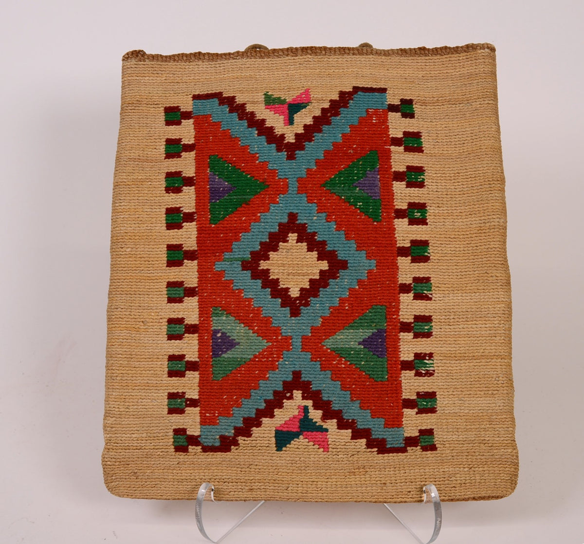 Nez Perce Corn Husk Bag with Butterflies