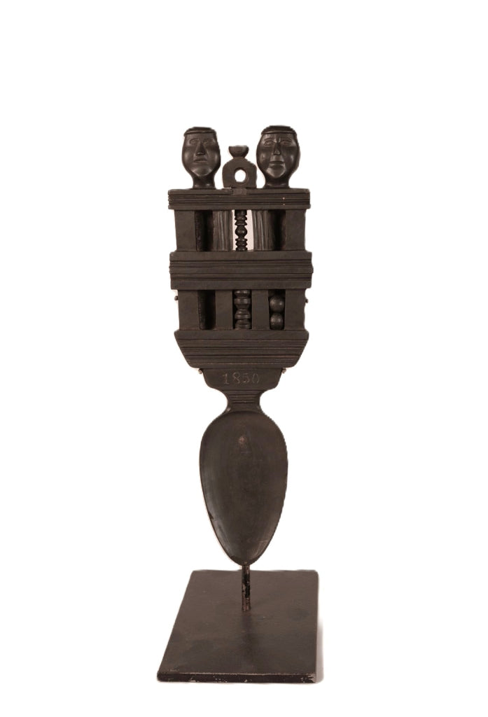 Haida Argillite Spoon Dated 1850 With Stand - Northwest