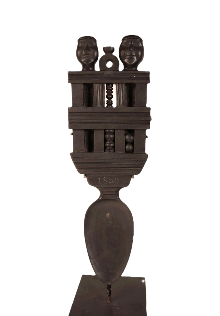 Haida Argillite Spoon Dated 1850 With Stand - Northwest