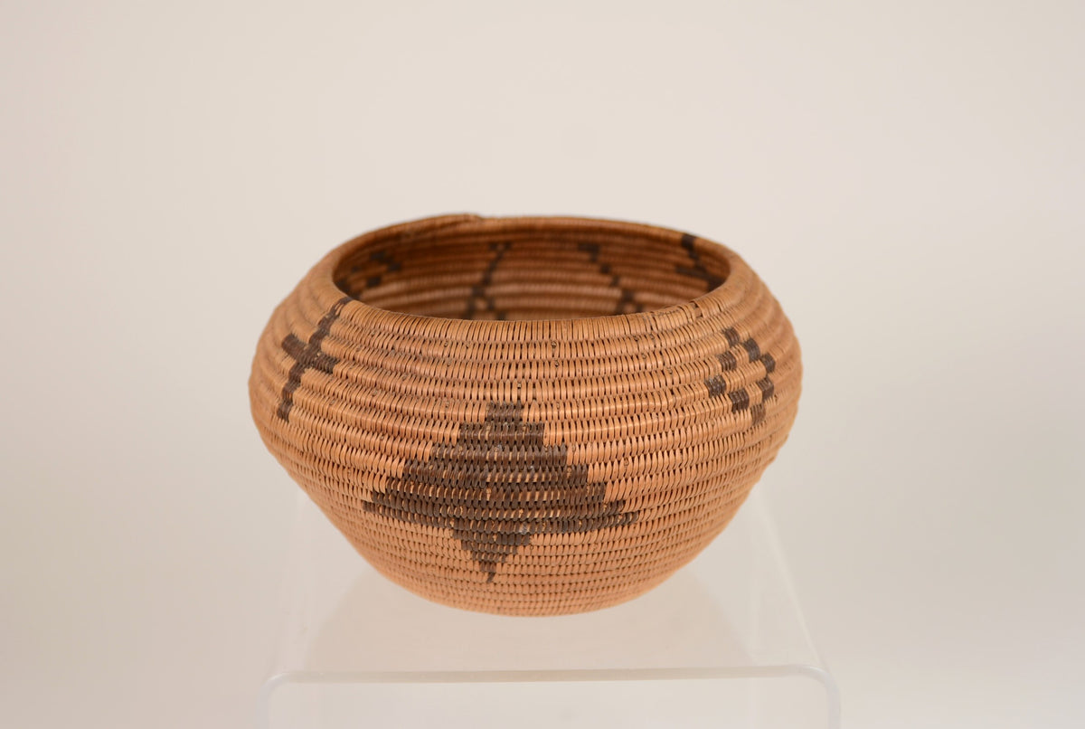 Washoe Basket with Rain Clouds and crosses