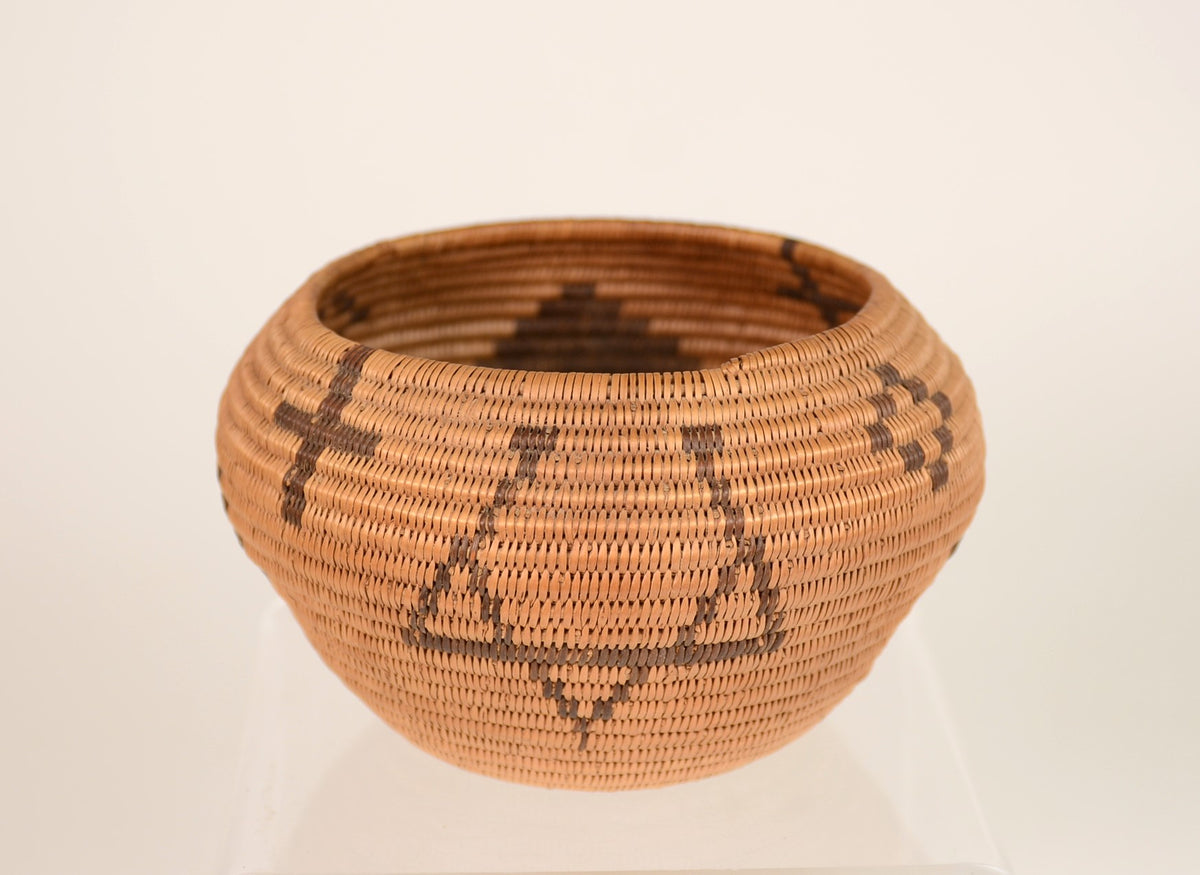 Washoe Basket with Rain Clouds and crosses