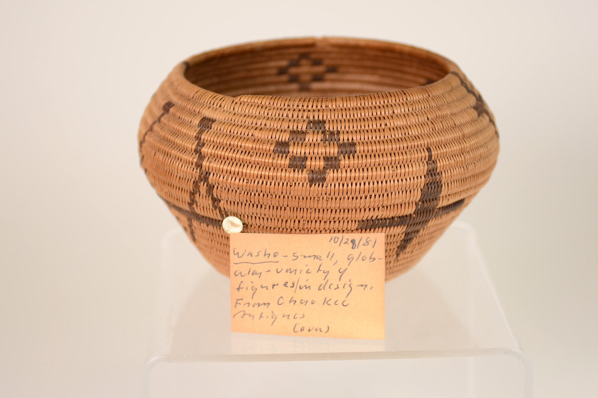 Washoe Basket with Rain Clouds and crosses