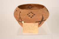 Washoe Basket with Rain Clouds and crosses
