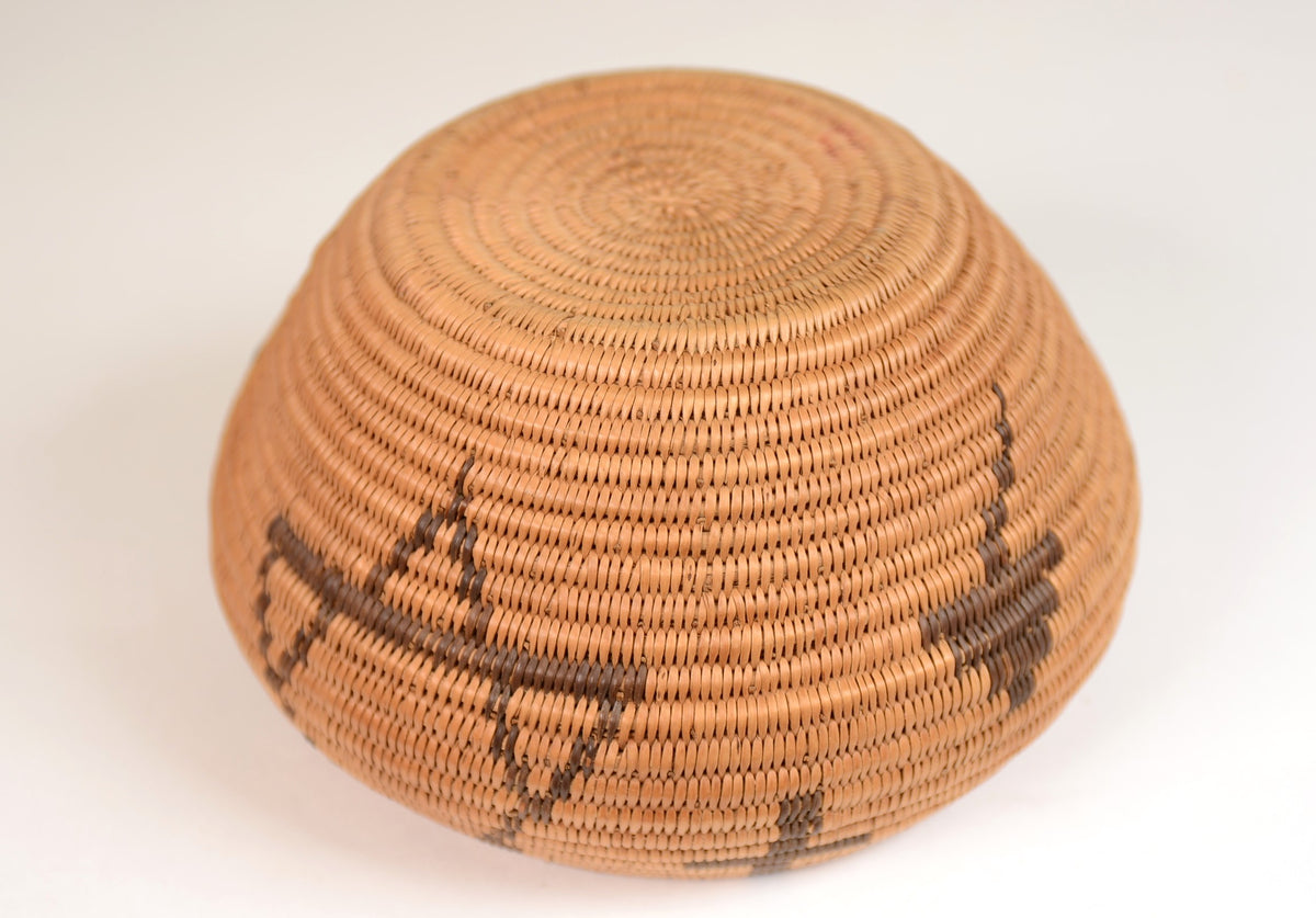 Washoe Basket with Rain Clouds and crosses