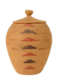 Eskimo Yup'ik Hooper Bay Grass Baskets with Lid