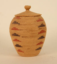Eskimo Yup'ik Hooper Bay Grass Baskets with Lid