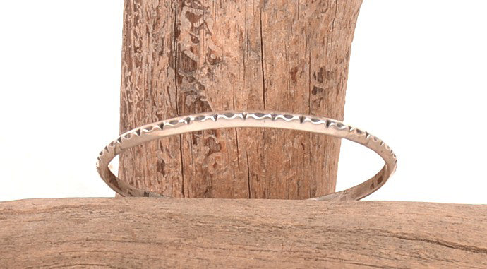 Navajo Sterling Silver Bangle Bracelet