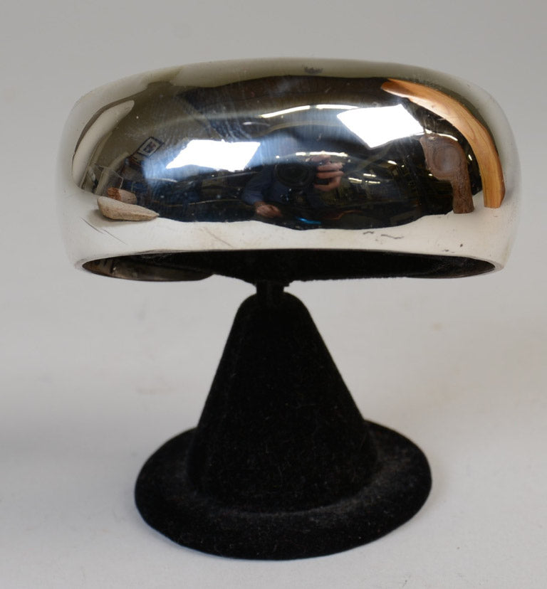 Navajo Sterling Silver Domed Cuff Bracelet / Signed Dick Mike Yazzie