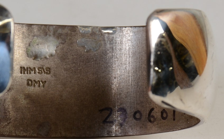 Navajo Sterling Silver Domed Cuff Bracelet / Signed Dick Mike Yazzie