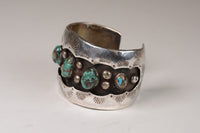 Navajo Sterling Silver and Turquoise Cuff Bracelet