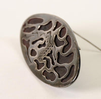 Hopi Silver Overlay Pin