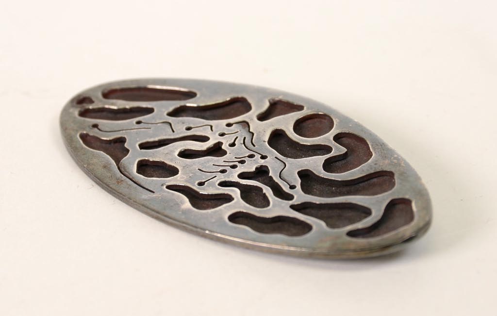 Hopi Silver Overlay Pin