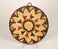 Hopi Coiled Basket Tray Deer Head Motif