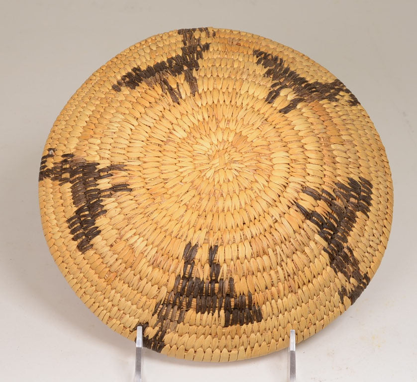 Papago Coiled Basket Tray with animals
