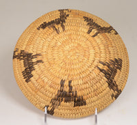Papago Coiled Basket Tray with animals
