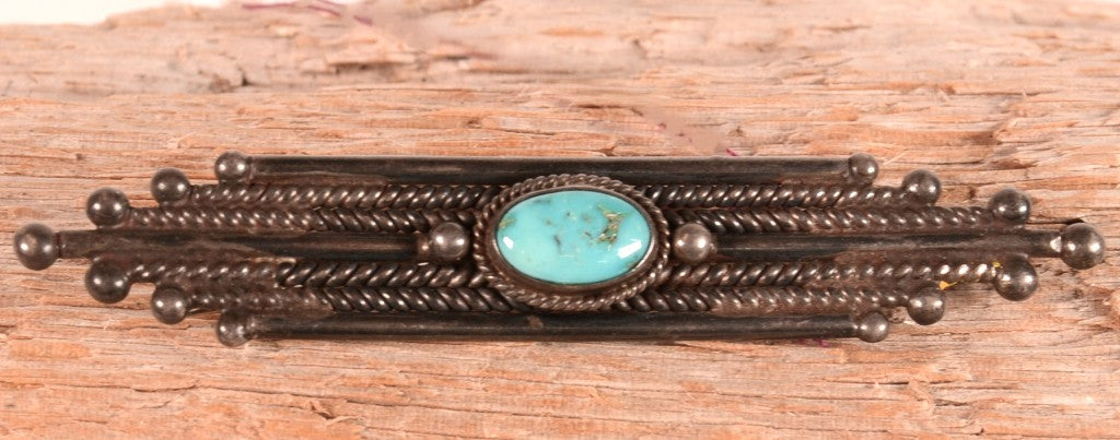 Navajo Rectangle Sterling Silver Pin