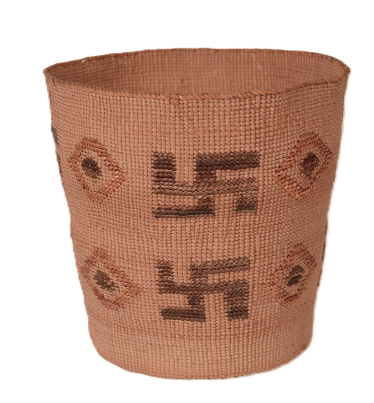 Tlingit Twirling Logs Canister Basket