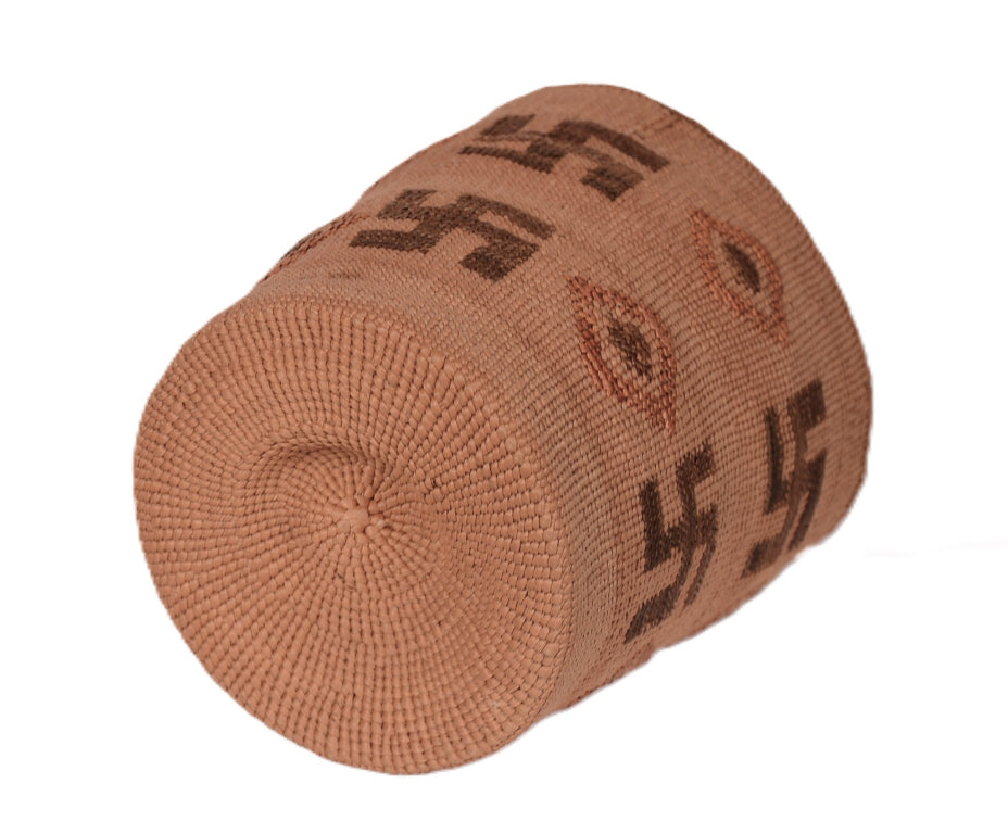 Tlingit Twirling Logs Canister Basket