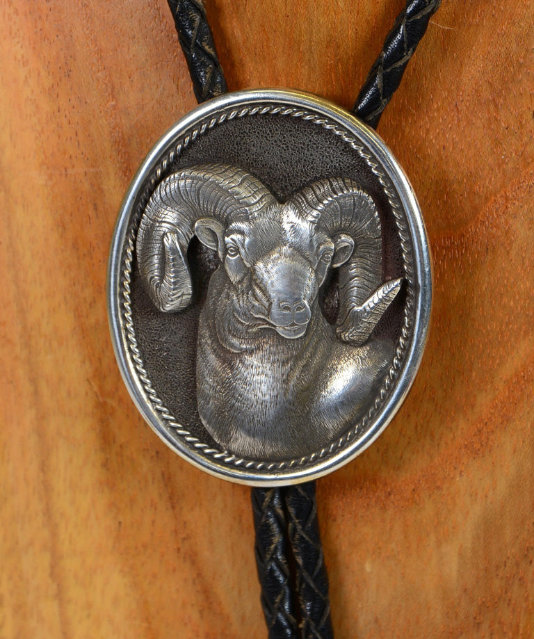 Oval Ram Brass Bolo