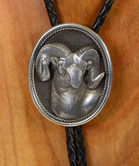 Oval Ram Brass Bolo