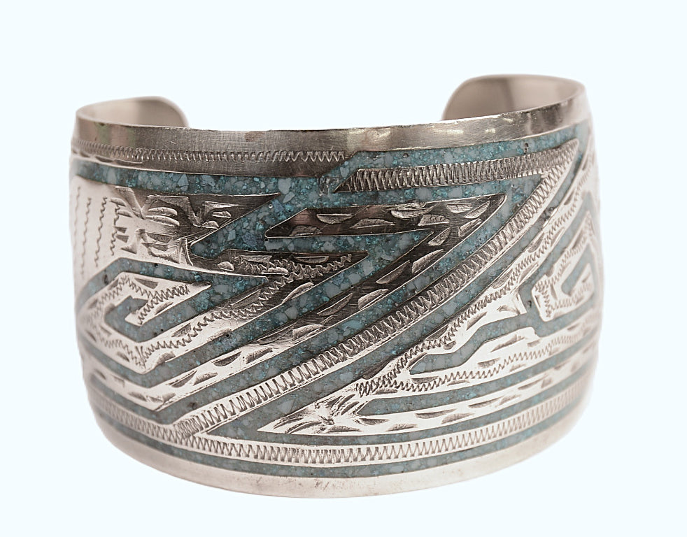 Mexico Alpaca Silver Tin Cuff Bracelet