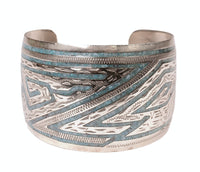 Mexico Alpaca Silver Tin Cuff Bracelet