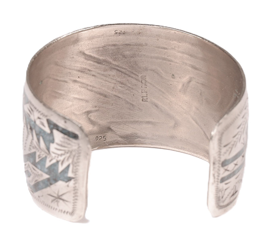 Mexico Alpaca Silver Tin Cuff Bracelet