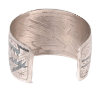 Mexico Alpaca Silver Tin Cuff Bracelet