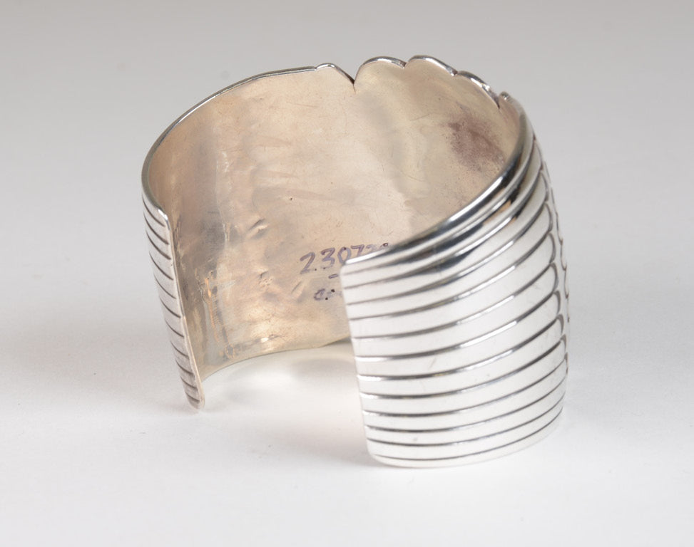 Navajo Sterling Silver Cuff Bracelet by P. Platero