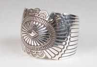 Navajo Sterling Silver Cuff Bracelet by P. Platero