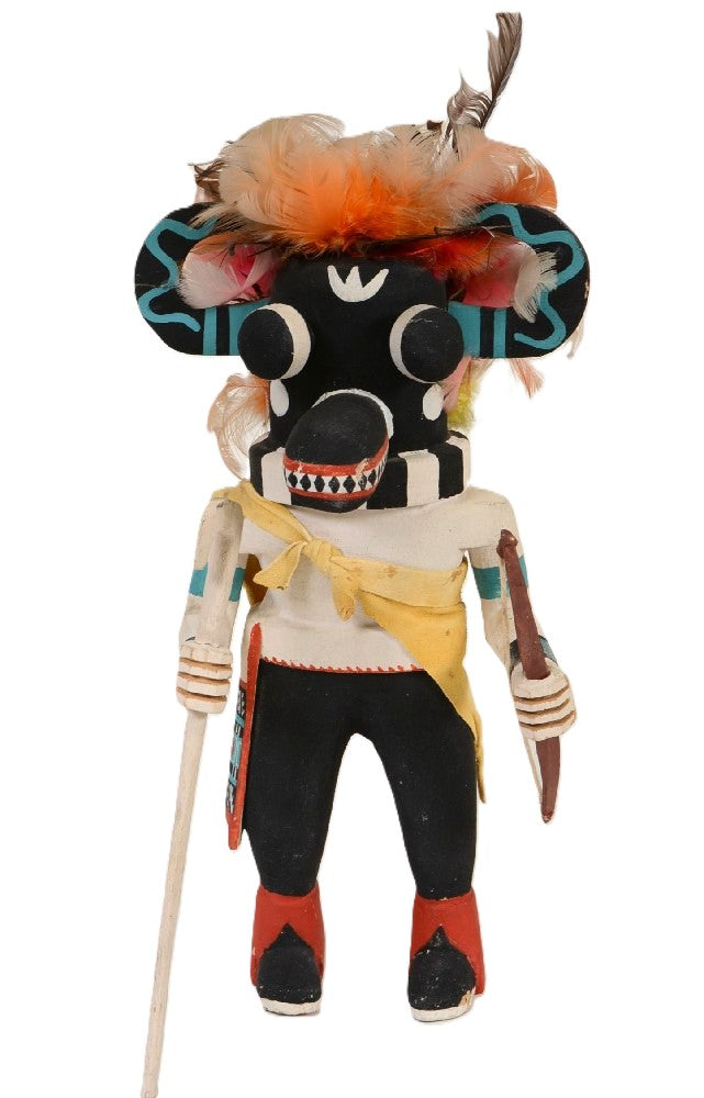 Hopi Kachina Black Ogre Soyoko Doll